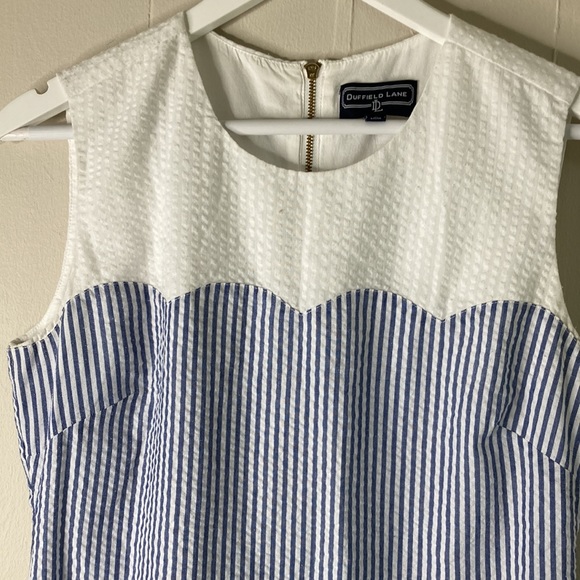 Duffield lane nautical seersucker summer dress size small - Picture 3 of 12